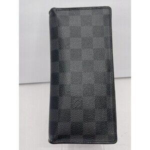Louis Vuitton Damier Graphite Portefeiulle Ron Long Bifold Wallet Gray France